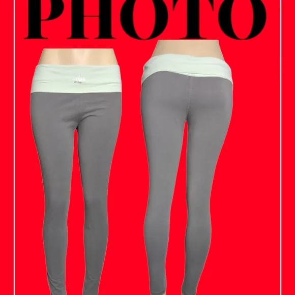 🌹3/25🌹G 21 Grey and Green Active Wear Pants Size L. - Picture 1 of 15